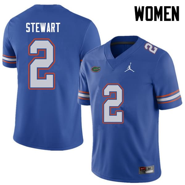 NCAA Florida Gators Brad Stewart Women's #2 Jordan Brand Royal Stitched Authentic College Football Jersey PZT3164BE